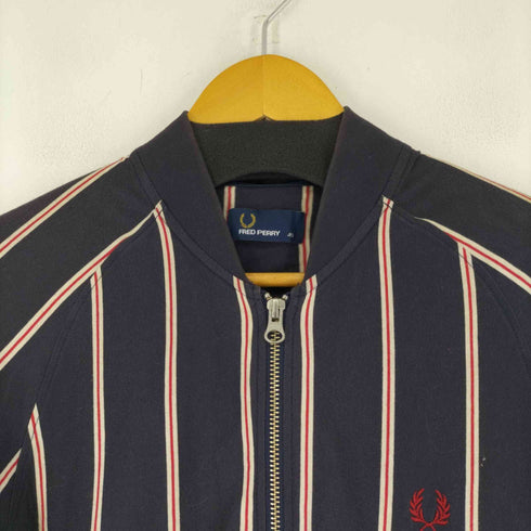 フレッドペリー FRED PERRY ストライプ ジャージ ボンバー ジャケット メンズ JPN:S