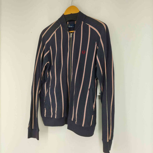 フレッドペリー FRED PERRY ストライプ ジャージ ボンバー ジャケット メンズ JPN:S
