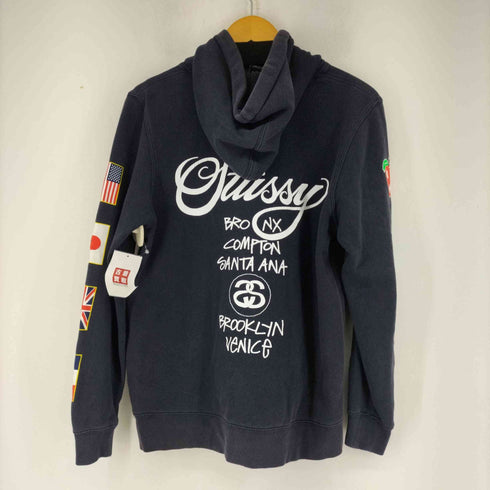 ステューシー Stussy WORLD TOUR ラバープリント ワールドツアー フーディ メンズ JPN:S