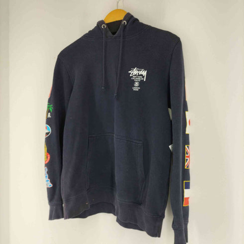ステューシー Stussy WORLD TOUR ラバープリント ワールドツアー フーディ メンズ JPN:S