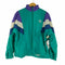 アディダス adidas 80s 白タグ ハイネック マルチカラーサテンジップアップジャケット メンズ import:L 14-16