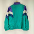 アディダス adidas 80s 白タグ ハイネック マルチカラーサテンジップアップジャケット メンズ import:L 14-16
