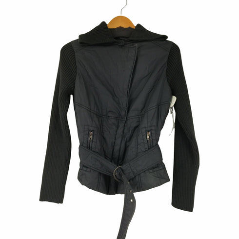 マックスアンドコー MAX & CO. QUILTED JACKET ウエストベルト リブニット切替キルティングジャケット レディース FR:38