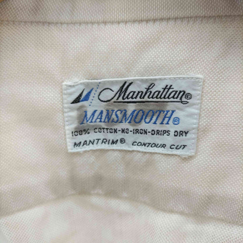 MANHATTAN MANSMOOTH コットン ボタンダウン シャツ メンズ