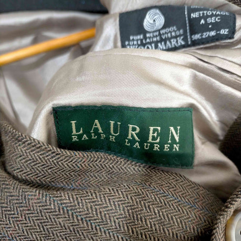 ローレンラルフローレン LAUREN RALPH LAUREN メキシコ製 ウール 2Bチェックテーラードジャケット メンズ 39S