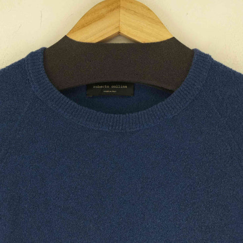 ロベルトコリーナ ROBERTO COLLINA コットンナイロンクルーネックニット メンズ