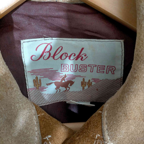 Block BUSTER 長襟 カウレザートラッカージャケット メンズ import:L