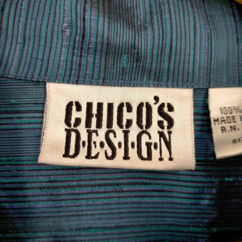 チコズデザイン CHICOS DESIGN シェルボタン シルクレギュラーカラーシャツ レディース JPN:3