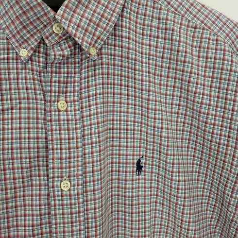 ポロスポーツラルフローレン POLO SPORT RALPH LAUREN スモールポニー刺繍 半袖チェックシャツ メンズ JPN:M
