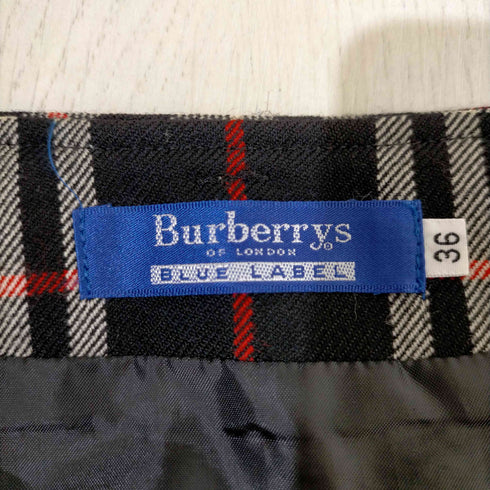 バーバリーズブルーレーベル BURBERRYS BLUE LABEL ブラックノバチェック ミニスカート レディース EUR:36