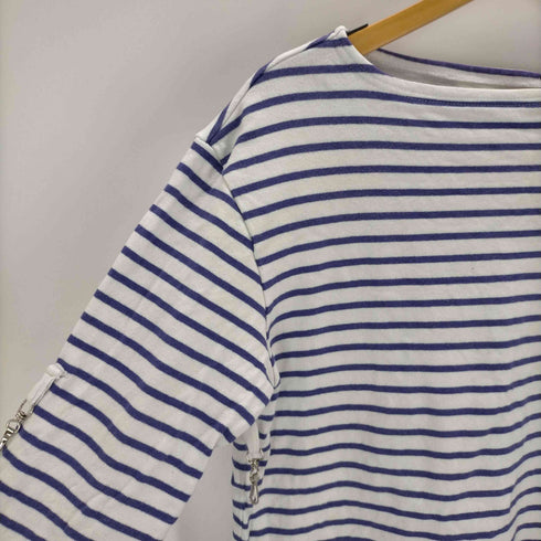 マウンテンリサーチ MOUNTAIN RESEARCH MUSLIN SHIRT レイヤード ボートネック ボーダーカットソー メンズ JPN:L