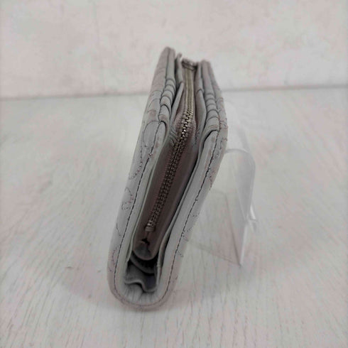 ラコステ LACOSTE 刺繍デザイン ラウンドジップ 二つ折り財布 レディース