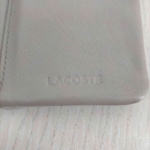 ラコステ LACOSTE 刺繍デザイン ラウンドジップ 二つ折り財布 レディース