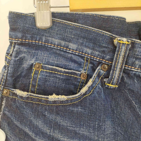 ダニア dania セルビッチ ボタンフライ デニム パンツ 赤耳 イエローステッチ 岡山 メンズ 34