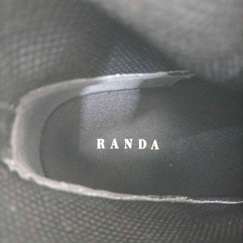 ランダ RANDA ストレッチ プレートヒールソックスブーツ レディース M