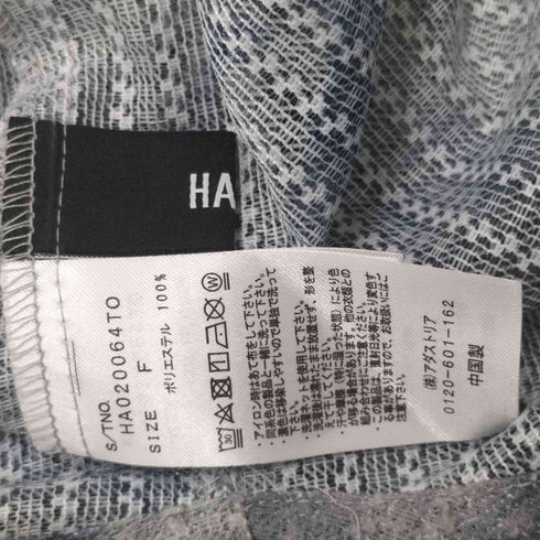 ハレ HARE メッシュ 総柄 L/S レギュラー カラー シャツ メンズ FREE