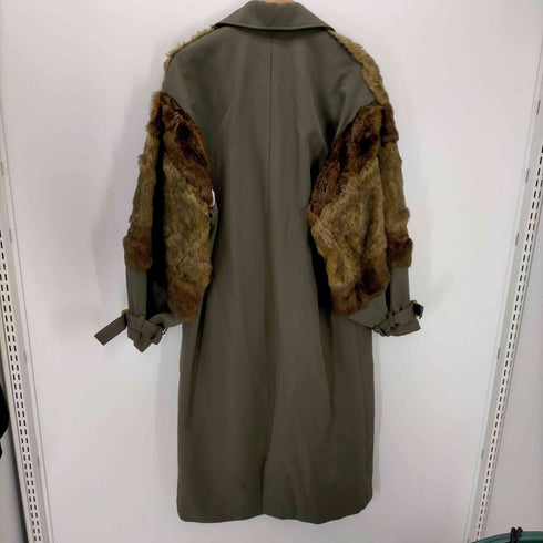 ムルーア MURUA 20AW ファー切替 ロング ダブルトレンチコート レディース FREE