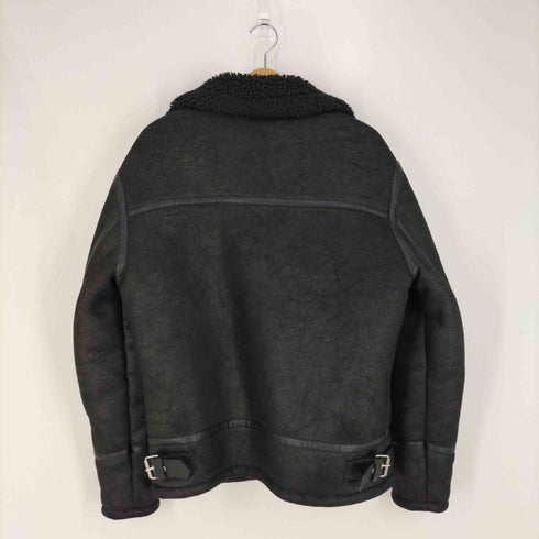 ザラ ZARA ダブルライダース フェイクムートンジャケット メンズ import:XL