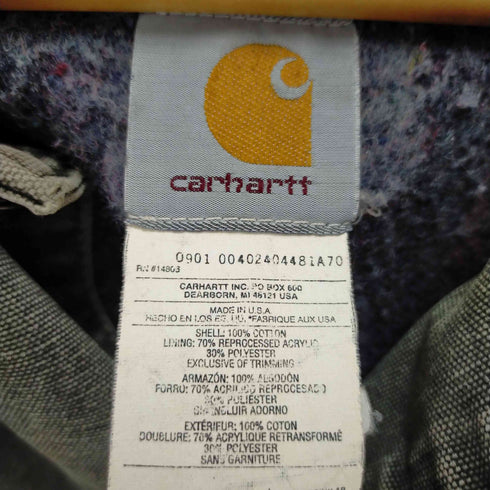 カーハート Carhartt USA製 80~90s Chore Coat チョアコート ダック地 裏地ブランケット コーデュロイ切替カバーオール メンズ L-R