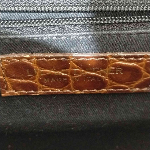 little liffner クロコ型押し Saddle Medium Bag レディース