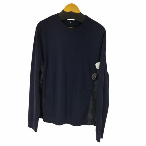 ヴァレンティノ Valentino ナイロン切替クルーネックウールニット メンズ import:L