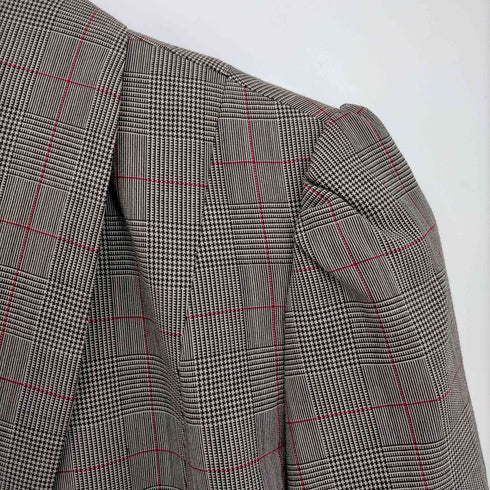 ヴィヴィアンウエストウッドレッドレーベル Vivienne Westwood RED LABEL オーブロゴ ボタン チェック柄 変形 テーラード ジャケット レディース JPN:3