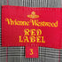 ヴィヴィアンウエストウッドレッドレーベル Vivienne Westwood RED LABEL オーブロゴ ボタン チェック柄 変形 テーラード ジャケット レディース JPN:3