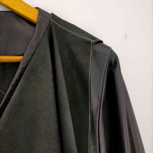 ベジャス VEJAS Handkerchief Necktie Leather Bomber Jacket ハンカチーフネックタイ ボンバージャケット レザージャケット メンズ import:M