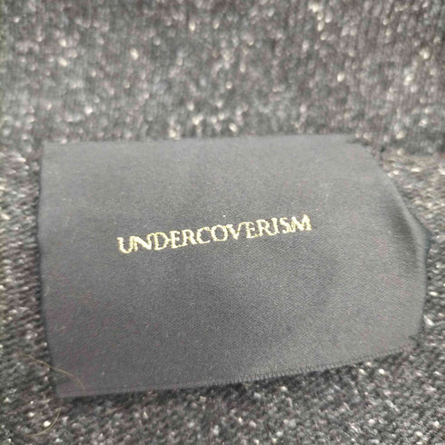 アンダーカバーイズム UNDERCOVERISM Archive シルク混 切りっぱなし 背面ロゴ刺繍 Uネックニット メンズ JPN:2