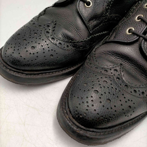 トムブラウン THOM BROWNE 英国製 シボレザー ウィングチップ ブローグスタイル カントリー ブーツ メンズ UK:8.5