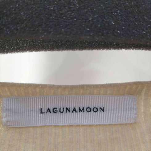 ラグナムーン Lagunamoon アシンメトリードレープフレアスリーブニット レディース FREE