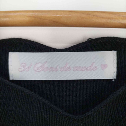 トランテアンソンドゥモード 31 Sons de mode スカラップニットワンピース レディース JPN:36