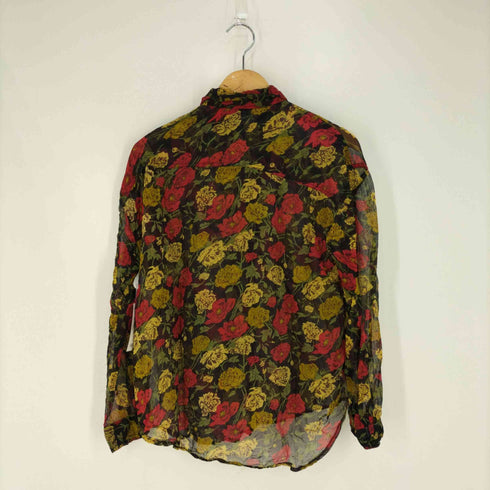 COTTON EXPRESS 花柄 レーヨンシアーシャツ レディース import:M