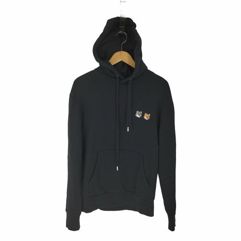 メゾンキツネ maison kitsune HOODIE DOUBLE FOX HEAD PATCH ダブルフォックスプルオーバースウェットパーカー メンズ import:M