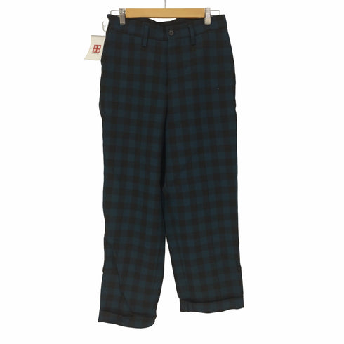 トゥモローランド TOMORROWLAND 18AW ブロックチェック スラックスパンツ メンズ JPN:46
