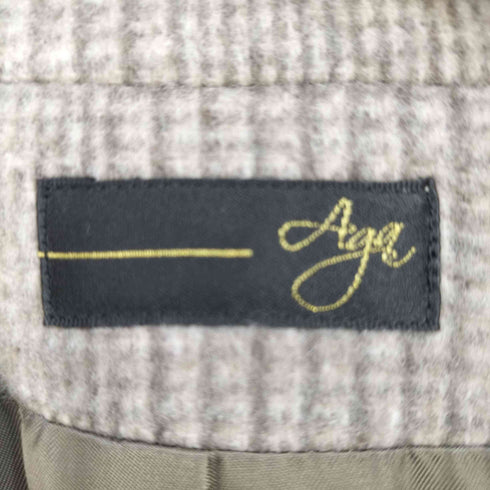 アーガ Aga グレンチェックウールダブルコート レディース JPN:9号