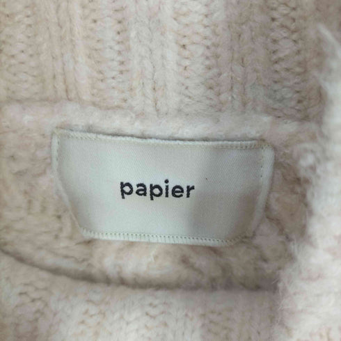 パピエ papier Cable turtle knit レディース FREE
