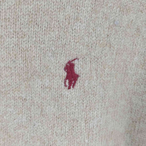 ポロバイラルフローレン Polo by RALPH LAUREN 90-00s スモールポニー刺繍 フリーダムスリーブ メランジウールニット レディース import:M