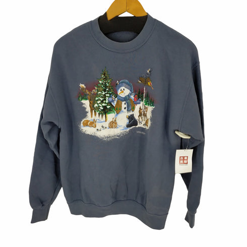 リー Lee 90S スノーマンプリントスウェット メンズ import:M