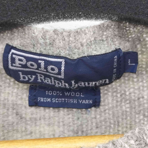 ポロバイラルフローレン Polo by RALPH LAUREN 90-00s FROM SCOTTISH YARN スモールポニー刺繍 ウールメランジニット メンズ import:L