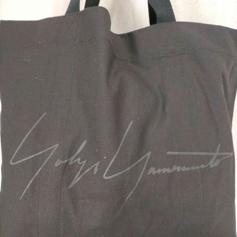 ヨウジヤマモト Yohji Yamamoto シグネチャーロゴキャンバストートバッグ メンズ