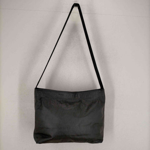 ヨウジヤマモト Yohji Yamamoto シグネチャーロゴレザーショルダーバッグ メンズ