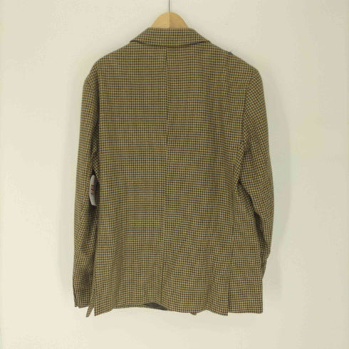 ザラ ZARA 千鳥格子 ナイロン ウール 2B テーラードジャケット メンズ import:XL