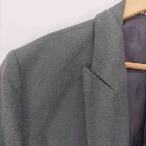 ザラ ZARA 100% LENIN リネン 背抜き ダブルブレスト テーラードジャケット メンズ EUR:52