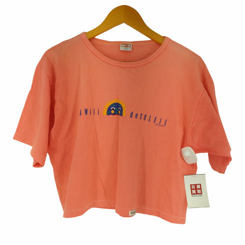 クレイジーシャツ CRAZY SHIRTS usa製 プリント クロップドs/sカットソー レディース JPN:L