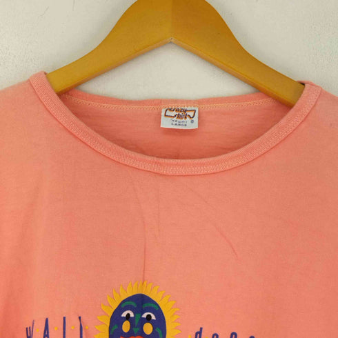 クレイジーシャツ CRAZY SHIRTS usa製 プリント クロップドs/sカットソー レディース JPN:L