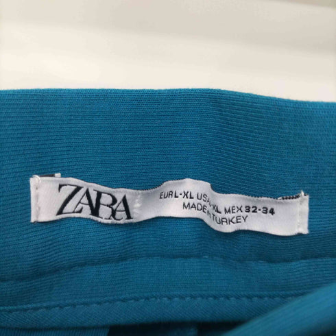 ザラ ZARA コットン ポリ センタープレス ノータック スラックス パンツ メンズ L-XL