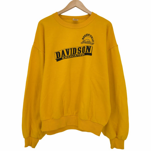 ジャージーズ JERZEES 90s 企業ロゴ 両面プリント クルーネックスウェット メンズ import:L