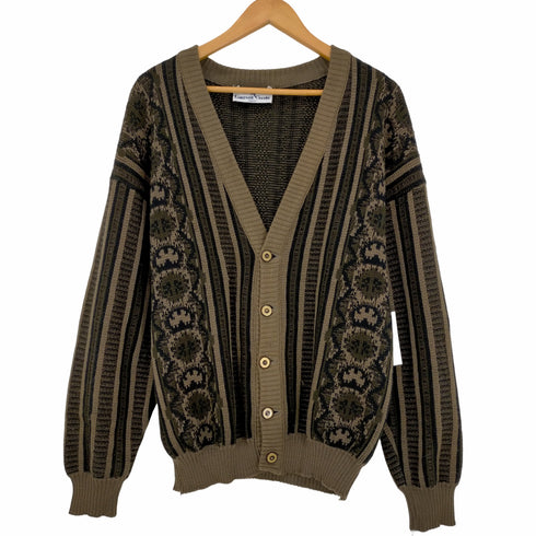 Laurent Cerrer PARIS 総柄 リブカーディガン メンズ import:M