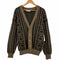Laurent Cerrer PARIS 総柄 リブカーディガン メンズ import:M
